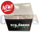 Black and silver chine mount product box with red new sticker for versatile cling mount 2.0 secure your displays