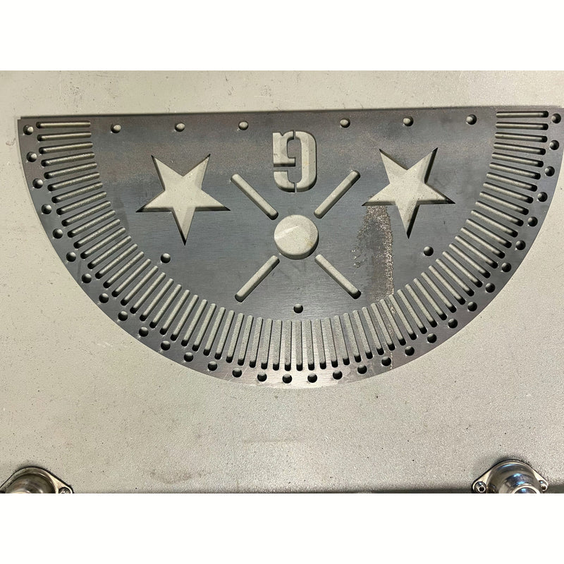 Vibrant Steel Tree Toppers in Voodoo Blue & Emerald Green