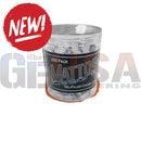 Clear plastic container holding 200 silver gel filled connectors by mattos designs for reliable moisture resistant connections