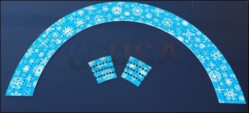 IMPRESSION Arches 6ft - 3 Row / Blue White Snowflake - Pixel