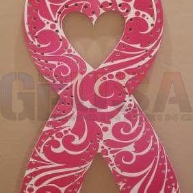 IMPRESSION Cancer Ribbons - Pink Design / Large / Pixels