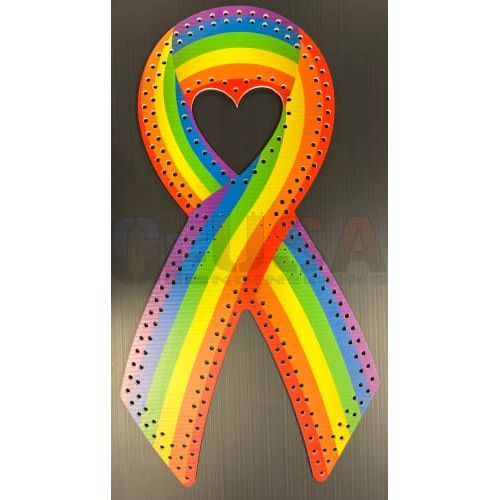 IMPRESSION Cancer Ribbon - Rainbow / Pixels