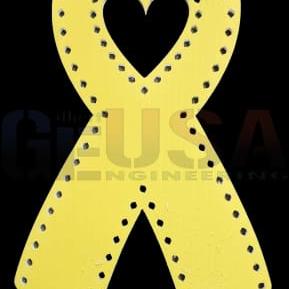 IMPRESSION Cancer Ribbons - Yellow / Small / Pixels - Pixel