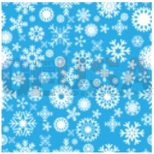 IMPRESSION Flake J - Blue with White Snowflakes / Pixel -
