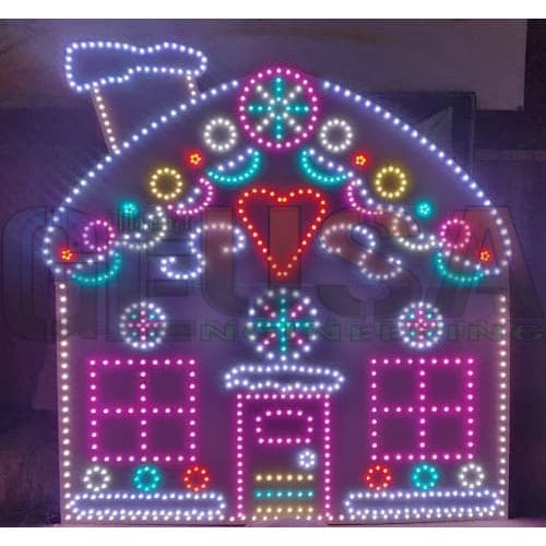 Gingerbread House 8ft: Stunning RGB Pixels Design