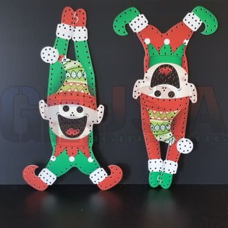 IMPRESSION Hanging Elf - Green / Singing - wiring - Pixel