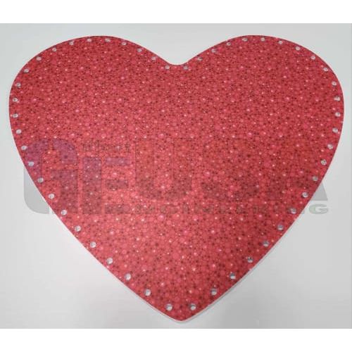 IMPRESSION Hearts - Medium - Outline Only / Red Sparkle /