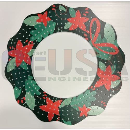 IMPRESSION Mega Wreath 320 - Poinsettia with Red Bow - Pixel