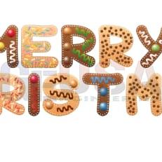 IMPRESSION MERRY CHRISTMAS/MERRY XMAS/FELIZ NAVIDAD Cookie