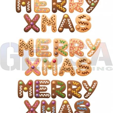 IMPRESSION MERRY CHRISTMAS/MERRY XMAS/FELIZ NAVIDAD Cookie