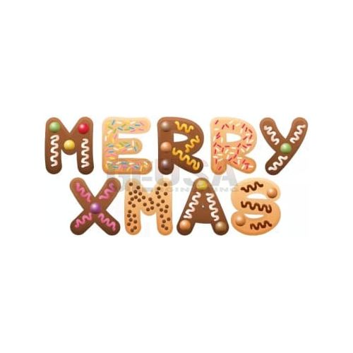 Impression Merry Christmas/merry Xmas/feliz Navidad In Cookie Letters Mixed Merry Xmas Pixel Props