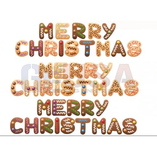 IMPRESSION MERRY CHRISTMAS in Cookie Letters - Gilbert Engineering USA