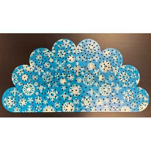 IMPRESSION Peacock Arch - Blue White Snowflake - Pixel Props