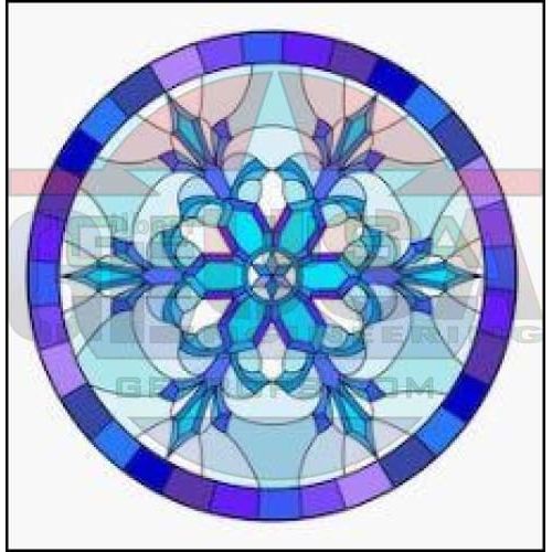 Impression Rosa Grande Stained Glass Snowflake 1 Pixel Props