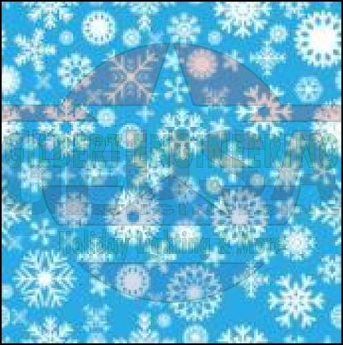 IMPRESSION Rosa Wreath - Blue White Snowflake / 46 Inch / No