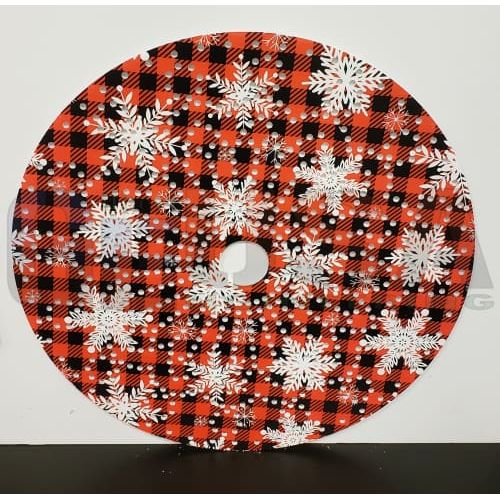 IMPRESSION Rosa Wreath - Red Plaid with White Snowflake / 46