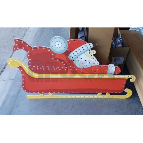 Impression Santa Sleigh 1 With Outline Only Pixel Props