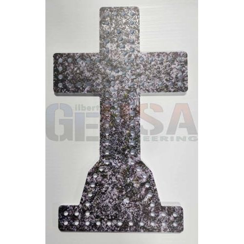 IMPRESSION Small Cross - Dark Stone / Unfilled with Bolt -
