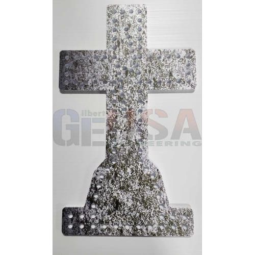IMPRESSION Small Cross - Light Stone / Unfilled with Bolt -