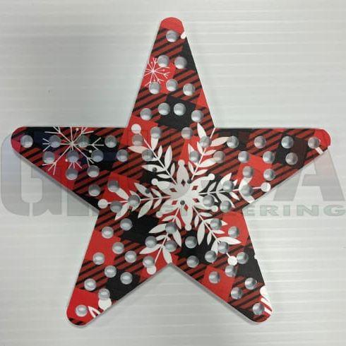 IMPRESSION Star 12 - Double / Plaid White Snowflakes