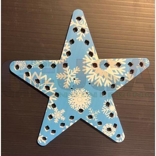 IMPRESSION Star 12 - Single / Blue White Snowflake - Pixel