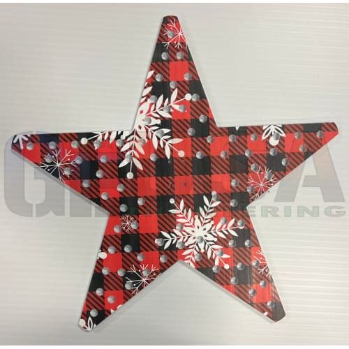 IMPRESSION Star 21 - Double / Red Plaid Snowflake - Pixel