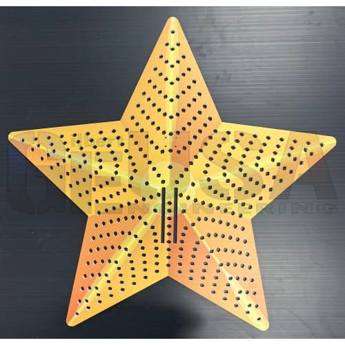 IMPRESSION Star 36-370 Tree Topper - Gold - Pixel Props