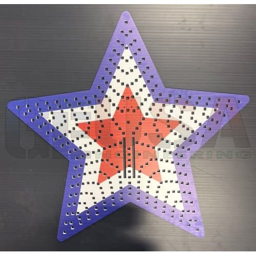 IMPRESSION Star 36-370 Tree Topper - Red White Blue - Pixel