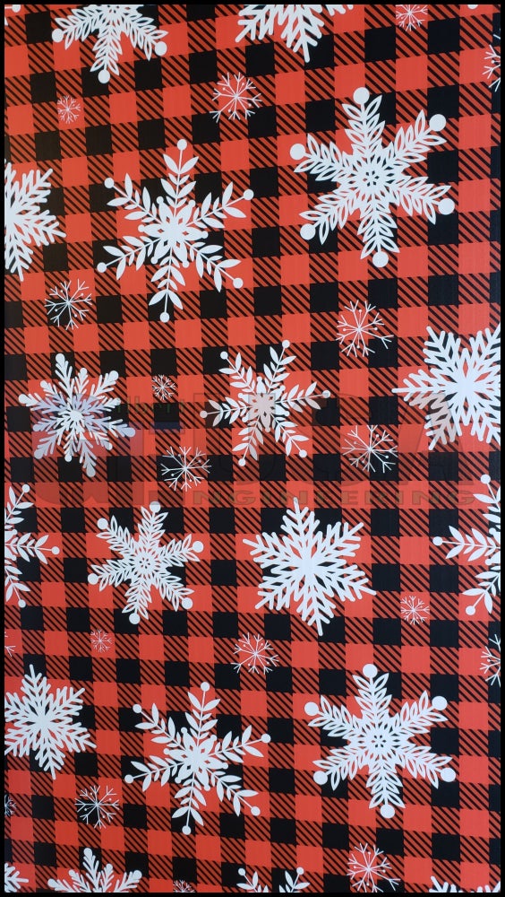 IMPRESSION Peacock Arch - Plaid White Snowflake - Pixel 