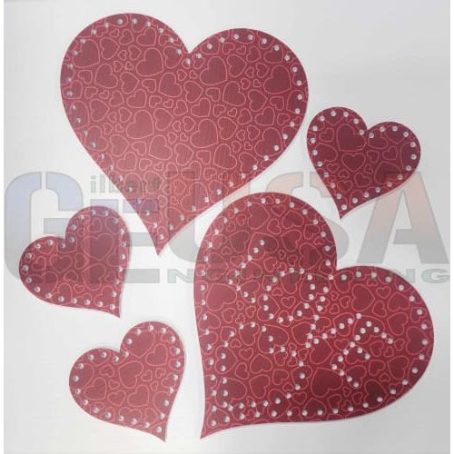 IMPRESSION Valentines Day Heart Pack - Red Hearts - Pixel