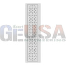 A rectangular tactile braille panel with laser cut raised dots for insane pole 4ft by gilbert engineering usa