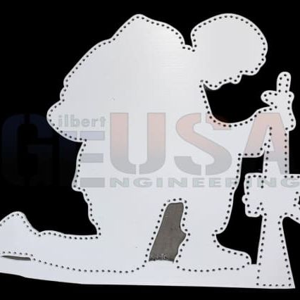 Kneeling Soldier - White / Right Facing / Wiring Diagram