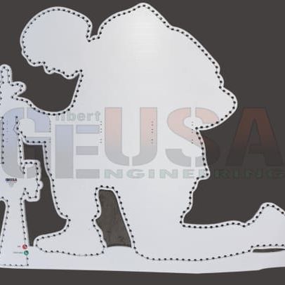 Kneeling Soldier - White / Right Facing / Wiring Diagram