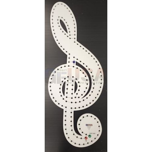 Musical Notes - White / Treble Clef / Pixels with wiring - 