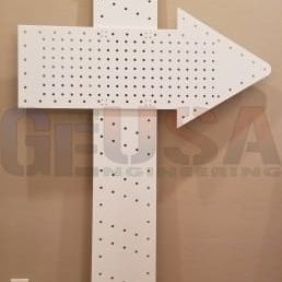 North Pole sign Matrix - White - Pixel Props