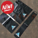 Black pvc waterproof anchorease water weights with blue triangular logos and reinforced stitching for display stability