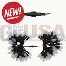 Black led string lights with silver leaf shaped bulbs from 12v replica c7 pixels double data pixastring by mattos designs