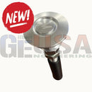 Silver metallic circular push clip with black handle from mattos designs for easy prop mounting and secure connection