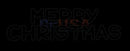 Impression merry christmas cookie letters with dotted white outline text on black background for mixed merry holiday decor