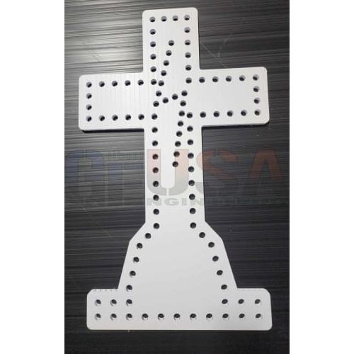 Small Cross - White / Unfilled with Bolt - Pixel Props