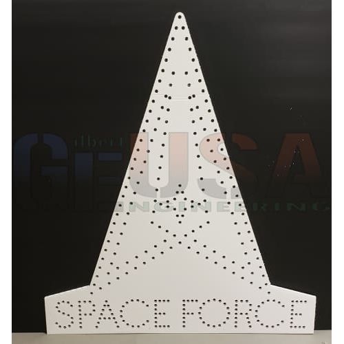 Space Force Sign - White - Pixel Props