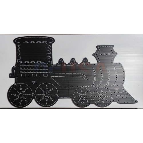 Steam Locomotive - Black / Left Facing / Pixels -