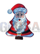 Impression singing tree red and white santa claus decorative light with black belt gold buckle laser cut by gilbert engineering usa