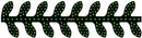 Black leaf-shaped 4 foot vine leaf run with green polka dots edges from gilbert engineering usa xlights models