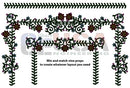 Black ornate 2 foot vine leaf run with burgundy and purple floral details perfect for gilbert engineering usa xlights models