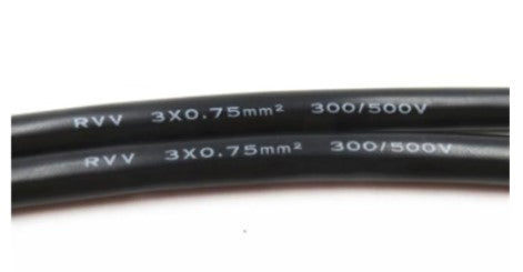 Wire - 100ft 3core BLACK PVC covered cable - Pixels