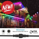 Rainproof ip68 rated 12v replica c7 pixels double data pixastring led string lights with 3 pin connectors by mattos designs